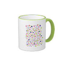 Gedämpfte Regenbogen-Sterne auf Weiß Kaffee Haferl