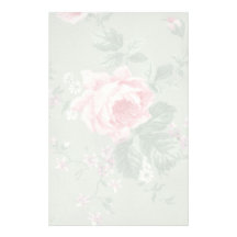 Gedämpftes rosa Rosen-Briefpapier Personalisierte Büropapiere
