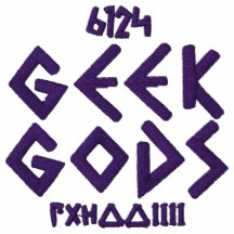Geek-Götter lila auf Gold gesticktem Hemd