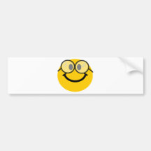 Geeky smiley auto aufkleber
