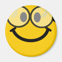 Geeky smiley magnete