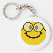 Geeky smiley schlüsselanhänger
