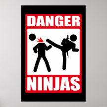 Gefahr Ninjas Plakatdrucke