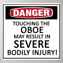 Gefahr Oboe Posterdrucke