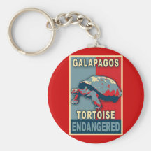 Gefährdete Galapagos-Schildkröten-Pop-Kunst-T-Shir Schlüsselanhänger