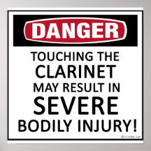 GefahrenClarinet Plakatdrucke