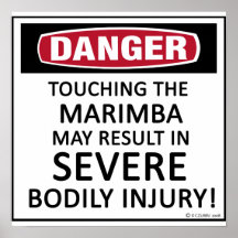 GefahrenMarimba Plakatdruck