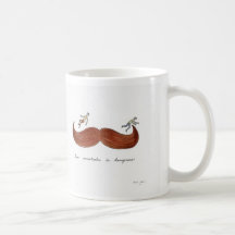 Gefährlicher Schnurrbart-Becher Tee Tasse