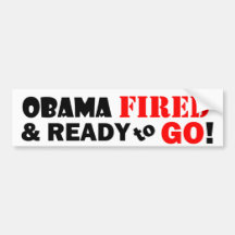 GEFEUERTER Obama - und bereiten vor, um ZU GEHEN! Autoaufkleber