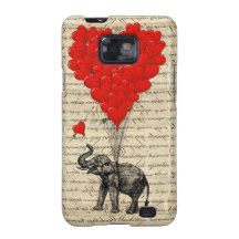 Geformte Ballone des Elefanten und des Herzens Galaxy S2 Case