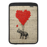Geformte Ballone des Elefanten und des Herzens ipad sleeves