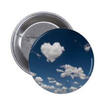 Geformte Wolke des Herzens Anstecknadelbuttons