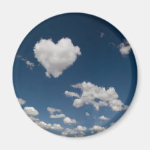 Geformte Wolke des Herzens Magnets