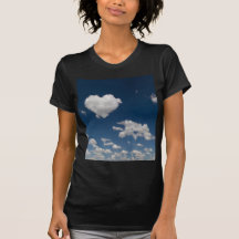 Geformte Wolke des Herzens T-shirt