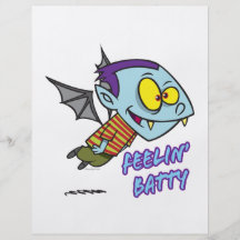 Gefühl batty lustiges Vampirekind Toon Individuelle Flyer