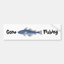 Gegangene Fischerei Auto Sticker