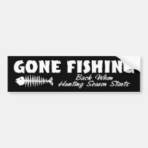 Gegangene Fischerei Autosticker