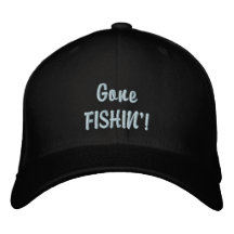 Gegangene Fishin Angler KAPPE Bestickte Baseballkappen