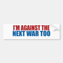 gegen den folgenden Krieg auch Auto Sticker