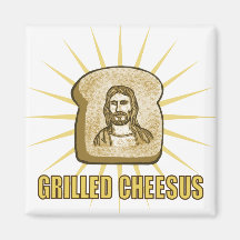 Gegrillter Cheesus Magnet Kühlschrankmagnet