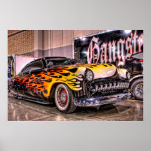 Gehackter Gangster führte Schlitten in HDR Plakatdrucke