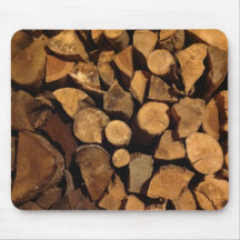 Gehacktes Feuer-Holz Mousepads