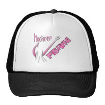 Gehakt auf der Fischerei des rosa Hakens Retrokult Cap