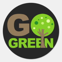 Gehen Baum recyceln grüner Stickers
