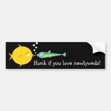 Gehen Fish_Deep Love_Honk wenn Sie Liebejungvermäh Auto Aufkleber