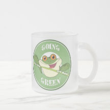Gehen Frosch grüner Tasse