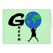 Gehen Green Card Grußkarte