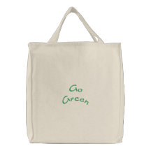 Gehen Grün Bestickte Tasche