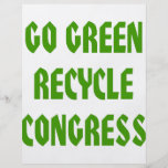 Gehen Grün recyceln Kongreß Personalisierte Flyer