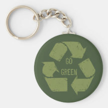 Gehen Grün recyceln Logo Schlüsselband