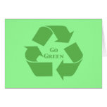 Gehen Grün recyceln Symbol-Geschenke Grußkarte