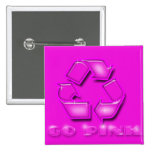 Gehen Retro Knopf rosa Button