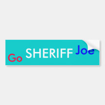 Gehen SHERIFF Joe Auto Aufkleber