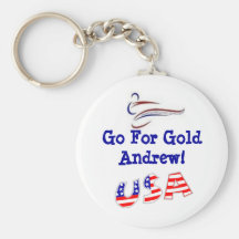 Gehen Sie für Gold Andrew Keychain Schlüsselband