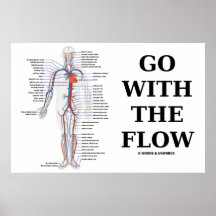 Gehen Sie mit dem Fluss (Kreislaufsystem) Plakatdrucke