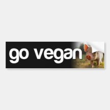 GEHEN Sie - piggy VEGAN Autoaufkleber