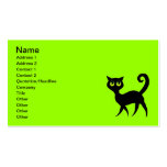 GEHENDE GROSSE AUGEN SCHWARZER CARTOONCAT ABENTEUE VISITENKARTEN