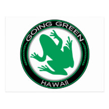 Gehender grüner Hawaii-Frosch Postkarten