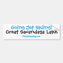 Gehender Jet Ski fahrendes Sacandaga Auto Sticker