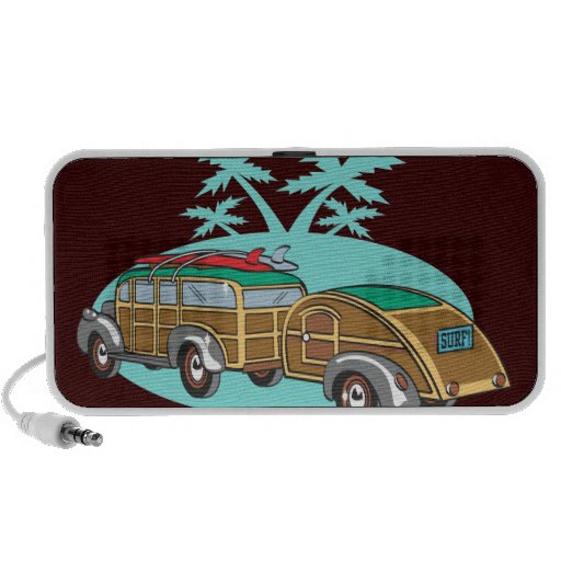 Gehendes Camping in meinem Woody Laptop Speaker