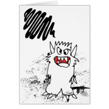 Gehirn-Wolken-Cartoon-Monster-Gruß Grußkarten