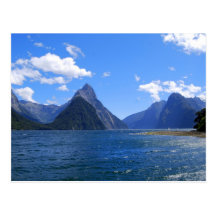 Gehrungsfuge-Spitze, Milford Sound, NZ Postkarte