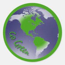 Geht Erde grüne Sticker