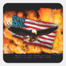 Geist patriotischer Kunst Amerikas Eagle u. US-Fla Stickers