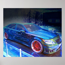 Geisteskranke LED Lexus Plakatdruck
