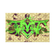 GEISTIGE GRAFFITI CANVAS-FLOWER DMT DES LEBENS GALERIE FALTLEINWAND